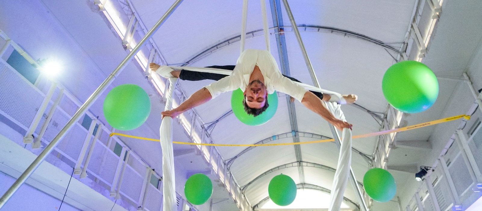 Aerial acrobatics at Reykjavík Art Museum