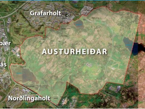 Kort af Austurheiðum