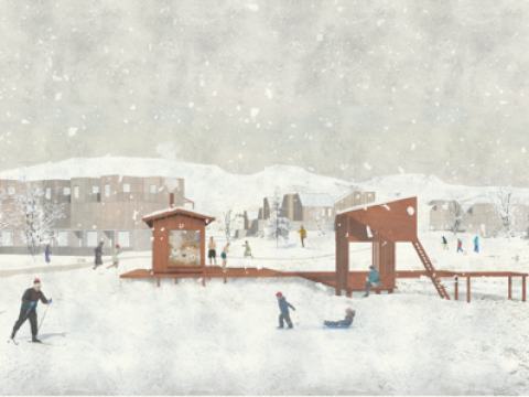 Illustration of the proposed development at Leirtjörn.