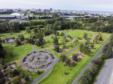 Aerial view of the Botanic Garden