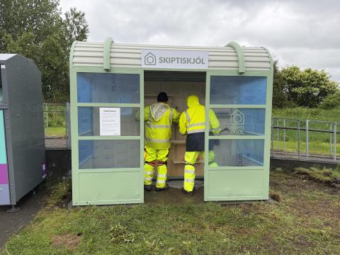 People inside a shelter