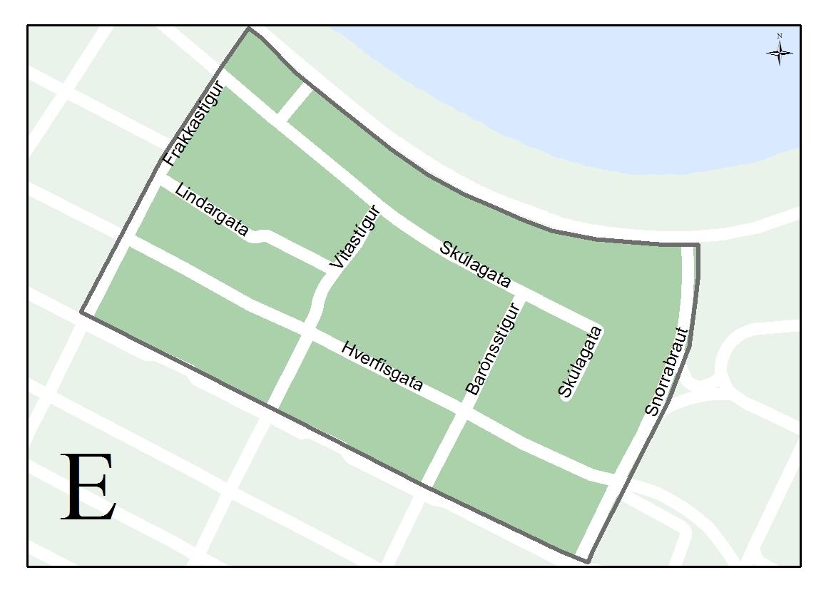 Overview map of Resident Parking Permit Zones E