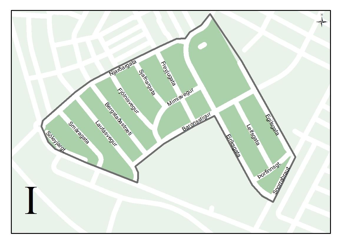 Overview map of Resident Parking Permit Zones I