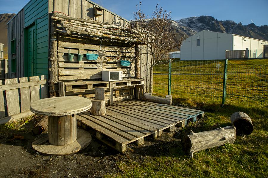 Playground equipment on the grounds of Berg.
