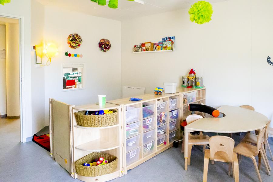 Indoor play area at Heiðarborg.