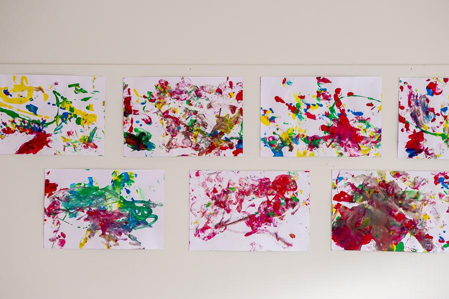 Children's artwork at Suðurborg.