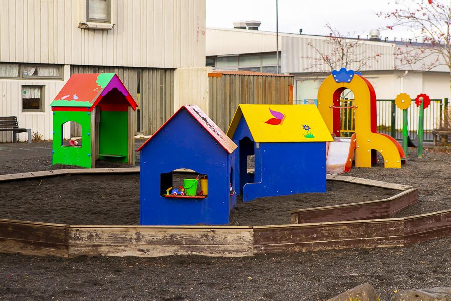 Playground equipment on Suðurborg's grounds.