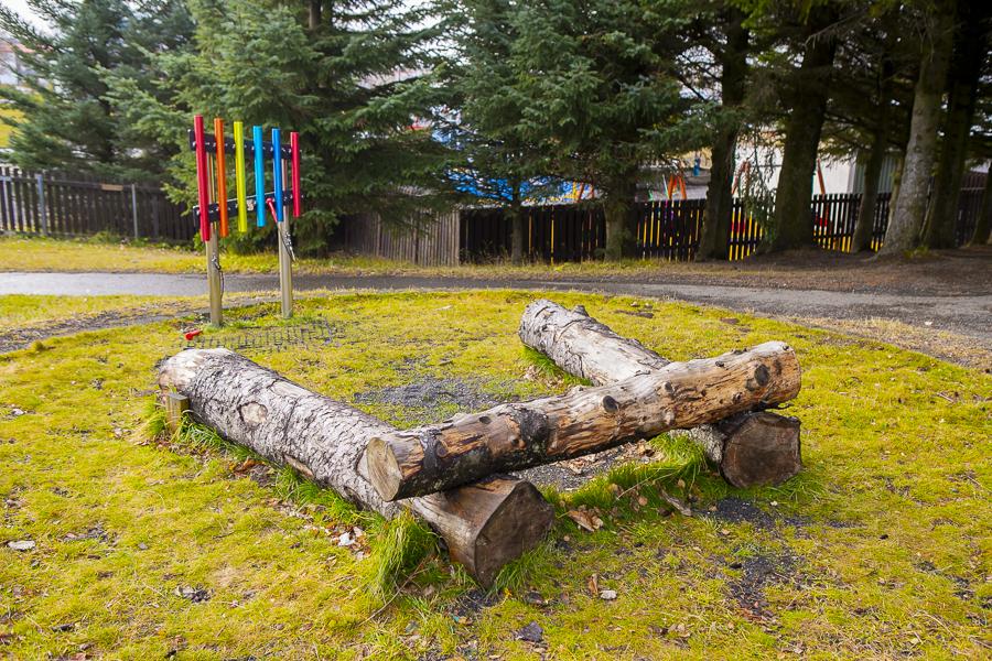 Playground equipment on Suðurborg's grounds.
