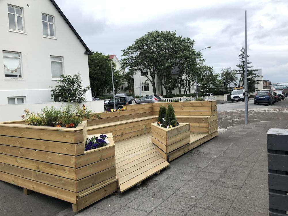 Hvílustæði við Ægisgötu.