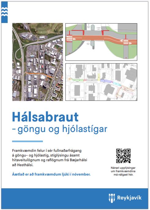 Skilti á svæðinu