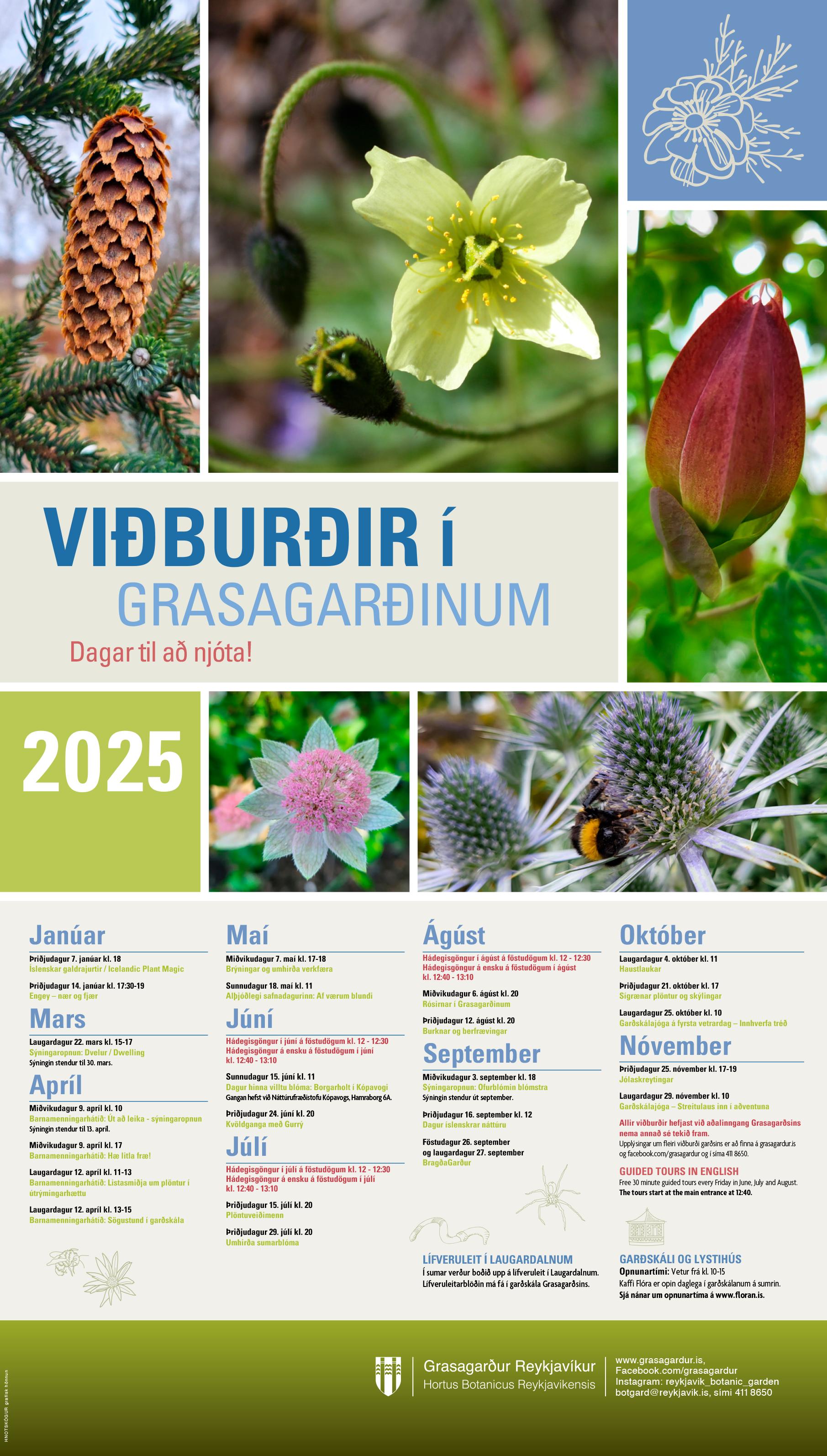 2025 Botanic Garden events poster