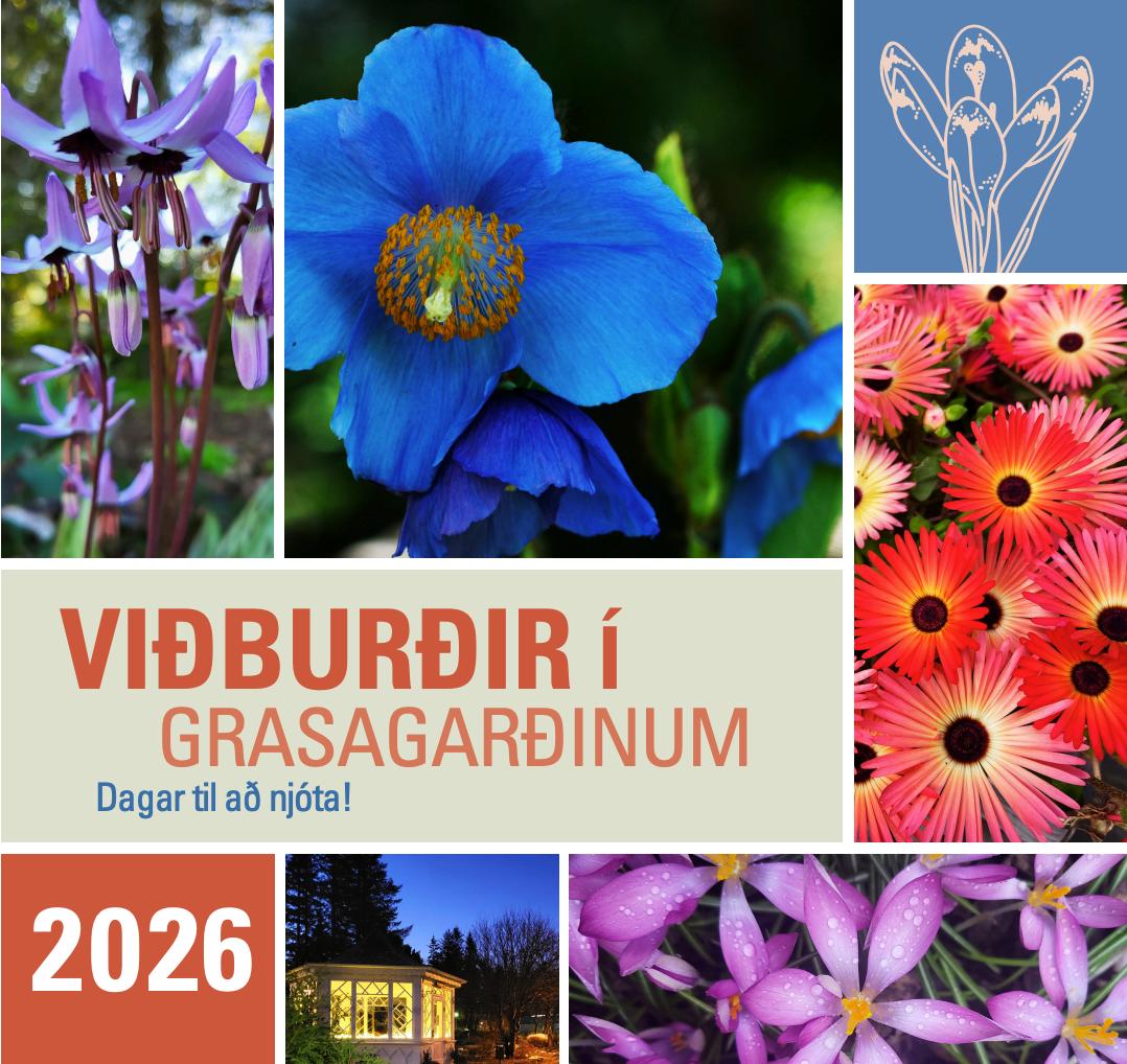 Viðburðadagatal í Grasagarðinum 2026