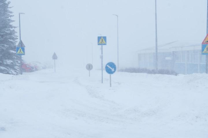 Mikill fannfergi í óveðrinu