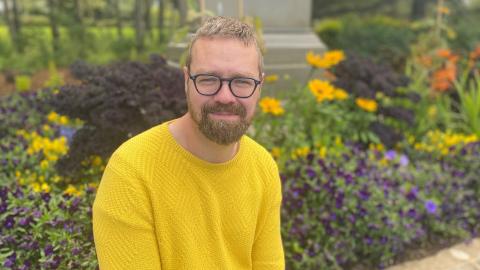 Þorsteinn Magni Björnsson umsjónarmaður Hljómskálagarðsins hjá Reykjavíkurborg.