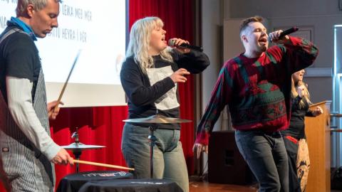 Celebs perform the 2024 Children's Culture Festival song at Hlíðaskóli