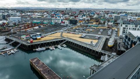 Vesturbugt við gömlu höfnina í Reykjavík