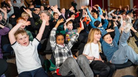 Happy kids at Breiðholtsskóli