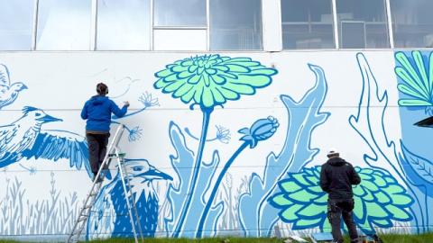 A summery mural on Breiðhöfði