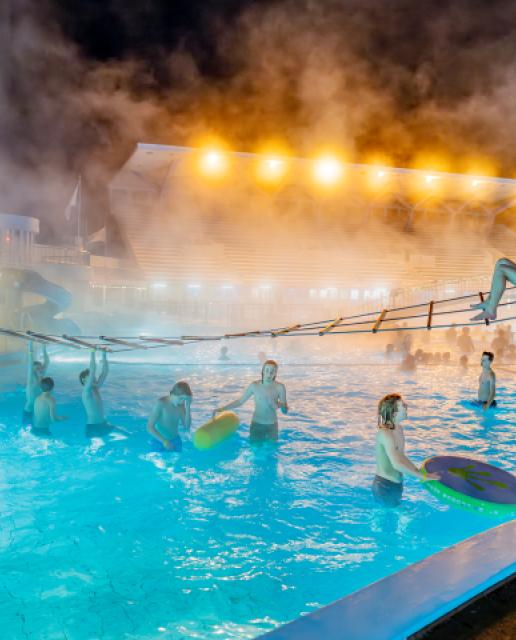 Children playing at Laugardalslaug Pool